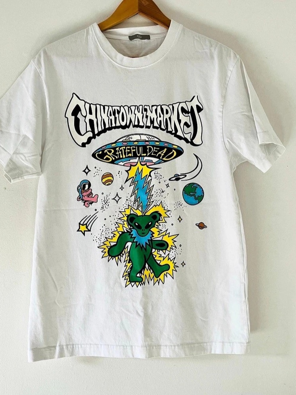 Chinatown Market x Grateful Dead Space Bears T-Shirt Graphic Tee White & Green